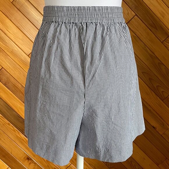 J. Crew Factory Striped Cotton Paper Bag Shorts with Bow Detail - Picture 6 of 7